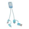 BERNERS. Cable USB 6 en 1 ultrarrápido en PET reciclado (100% rPET) colorido | sin montaje de publicidad