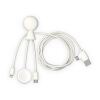 Cable múltiple Xoopar Mr. Bio Long para Apple/Samsung Watch de 1 metro Blanco | sin montaje de publicidad | no disponible | no disponible