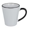 Taza subli Melbourne borde y asa de color 300ml Blanco-Negro | sin montaje de publicidad | no disponible | no disponible | no disponible
