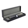 Set de bolígrafo y roller de metal en estuche de regalo gris metálico oscuro-gris metálico oscuro | sin montaje de publicidad | no disponible | no disponible | no disponible