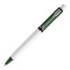 Bolígrafo Raja Colour opaco Verde-Blanco | Tampografía 1 color | 90 grados por debajo del clip | 20 mm x 5 mm | no disponible