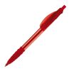 Bolígrafo Cosmo Grip Transparente Rojo / Blanco-Rojo / Blanco | Impresión De Pantalla 1 color | en el cuerpo alineado con el clip | 33 mm x 25 mm | no disponible