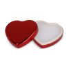 Bálsamo labial metálico plano en forma de corazón Rojo / Blanco
