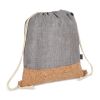 Bolsa con cordón R-PET y corcho 35 x 40cm Gris | sin montaje de publicidad | no disponible | no disponible