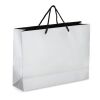 FSC Bolsa de papel para regalo 40 x 12 x 30 cm 200 g/m². Plata | sin montaje de publicidad | no disponible | no disponible