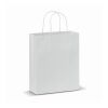 Bolsa de papel kraft 90g/m² 22x10x31cm Blanco | sin montaje de publicidad | no disponible | no disponible | no disponible