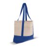 Bolsa de playa lona de algodón OEKO-TEX® 280g/m² 42x10x30cm Azul / Blanco | sin montaje de publicidad | no disponible | no disponible | no disponible