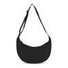 Bolsa bandolera de media luna R-PET 600D con revestimiento de PU negro | sin montaje de publicidad | no disponible | no disponible