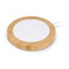 Cargador inalámbrico bambú y RABS 15W Blanco-Natural | sin montaje de publicidad | no disponible | no disponible | no disponible