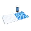 Toalla de playa de secado rápido R-PET 100 × 180 cm, sublimación Azul / Blanco | sin montaje de publicidad | no disponible | no disponible