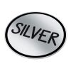 Vinyl Sticker Redondo Ø 50 mm Plata | Etiqueta Digital 1 color | cara 1 | Ø 50 mm | no disponible