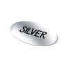 Vinyl Sticker Oval 30x15mm Plata | sin montaje de publicidad | no disponible | no disponible | no disponible