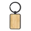 Llavero de bambú y metal rectangular negro | sin montaje de publicidad | no disponible | no disponible | no disponible