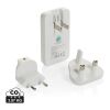 Cargador plano Fluxo RCS 65W GaN y conectores universales Blanco