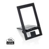 Soporte teléfono plegable plástico reciclado RCS SnapStand negro | sin montaje de publicidad | no disponible | no disponible