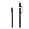 Cable de carga rápida 2 en 1 Arc RCS de 60W y 120 cm negro