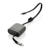 Cable de carga rápida 100W retráctil reciclado Spira RCS gris
