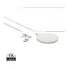 Cargador inalámbrico RCS de plástico reciclado de 10W blanco | sin montaje de publicidad | no disponible | no disponible