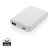 Powerbank Stellar magnético 5000 mAh y 5W plástico reciclado blanco | sin montaje de publicidad | no disponible | no disponible