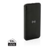 Powerbank inalámbrico de plástico reciclado estándar RCS negro | sin montaje de publicidad | no disponible | no disponible
