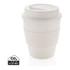 Taza de café reutilizable con tapa de rosca 350ml blanco