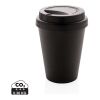 Taza de café reutilizable de doble pared 300ml negro | sin montaje de publicidad | no disponible | no disponible
