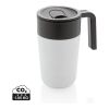 Taza con asa de PP y SS Reciclado GRS blanco | sin montaje de publicidad | no disponible | no disponible
