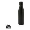Botella sólida de acero inoxidable reciclado RCS negro | sin montaje de publicidad | no disponible | no disponible | no disponible