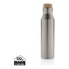 Botella al vacío acero inoxidable reciclado certificado RCS plata | sin montaje de publicidad | no disponible | no disponible