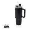 Vaso de acero reciclado Stadley RCS de 1200 ml negro | sin montaje de publicidad | no disponible | no disponible