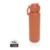 Botella deportiva Via RCS Re-steel con tapa bloqueable 600ML naranja | sin montaje de publicidad | no disponible | no disponible