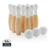 Juego de bolos de madera marron | sin montaje de publicidad | no disponible | no disponible