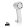 Ventilador portátil recargable Twist RCS plástico reciclado blanco | sin montaje de publicidad | no disponible | no disponible
