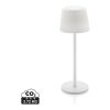 Lámpara de mesa Zenic RCS plástico reciclado recargable USB blanco | sin montaje de publicidad | no disponible | no disponible
