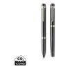 Set de bolígrafos Swiss Peak OSLO acero inoxidable reciclado negro