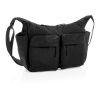 Bolso cruzado acolchado de nailon reciclado KENTO URBAN RCS negro