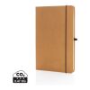 Libreta A5 de cuero reciclado de tapa dura marrón | sin montaje de publicidad | no disponible | no disponible