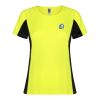 Camiseta deportiva de manga corta para mujer "Shanghai" Estándar | Fluor Yellow-Negro intenso | roly-L | sin montaje de publicidad | no disponible | no disponible | no disponible