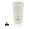 Vaso de plástico reciclado Topl To Go con tapa patentada 360 marron