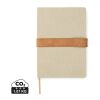 Libreta VINGA Bosler de lona reciclado RCS marron | sin montaje de publicidad | no disponible | no disponible