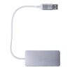 Hub USB de aluminio Layton plata | sin montaje de publicidad | no disponible | no disponible