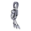 Set de cables de nailon Leif plata | sin montaje de publicidad | no disponible | no disponible