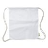 Mochila de algodón reciclado con cordones Joy blanco | sin montaje de publicidad | no disponible | no disponible