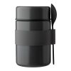 Vaso termo de acero inox. con cuchara Niko gris