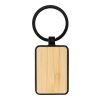 Llavero de metal y bambú Brigitte negro | sin montaje de publicidad | no disponible | no disponible