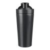 Vaso agitador de acero inox. reciclado (750 ml) Orla negro | sin montaje de publicidad | no disponible | no disponible