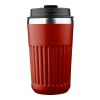 Vaso termo de acero inox. reciclado Chiara rojo oscuro | sin montaje de publicidad | no disponible | no disponible