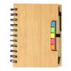Libreta símil bambú con memos Niall marrón | sin montaje de publicidad | no disponible | no disponible
