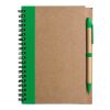 Libreta de cartón reciclado Stella verde | sin montaje de publicidad | no disponible | no disponible