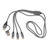 Cable de carga Hexa | 6-en-1 plata